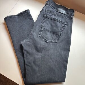 Hollister Black Distressed Slim Straight Jeans Men’s 34x32